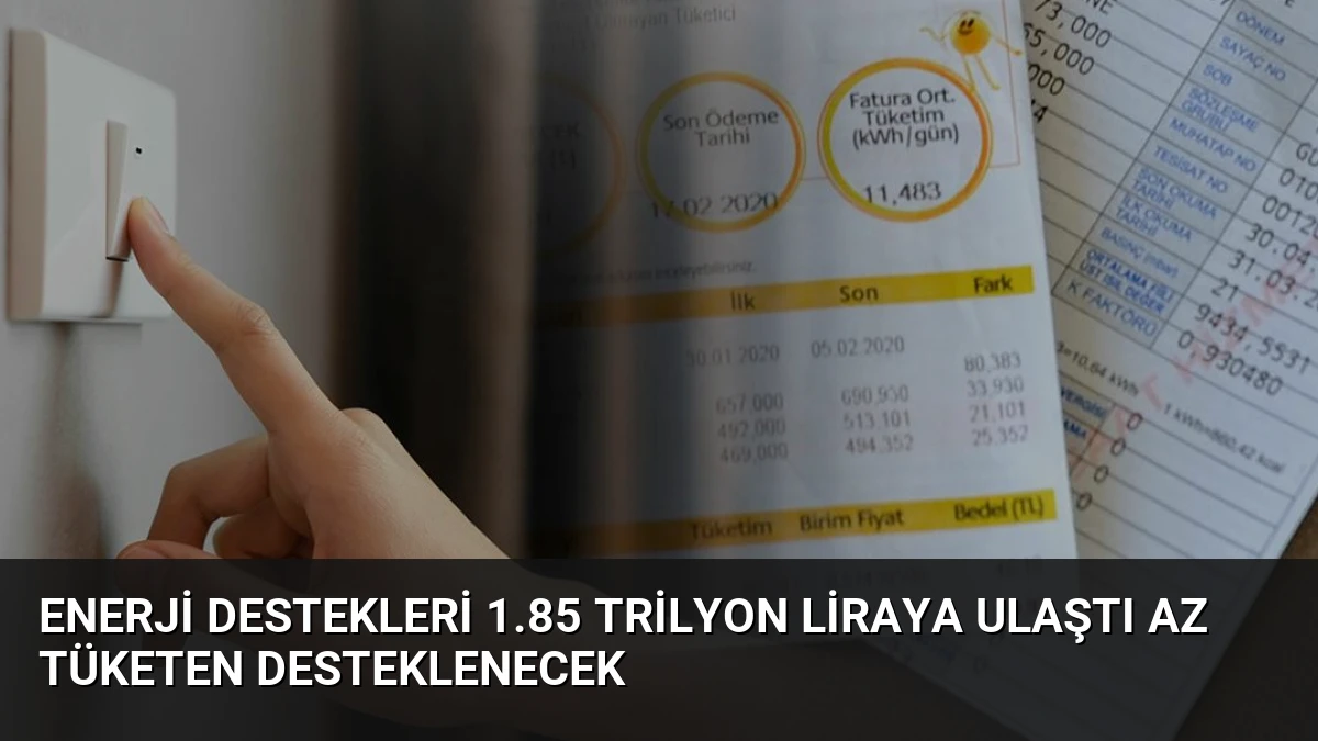 Enerji Destekleri 1.85 Trilyon Liraya Ulaştı Az Tüketen Desteklenecek