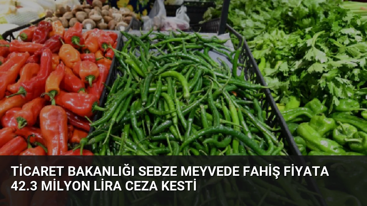 Ticaret Bakanlığı Sebze Meyvede Fahiş Fiyata 42.3 Milyon Lira Ceza Kesti