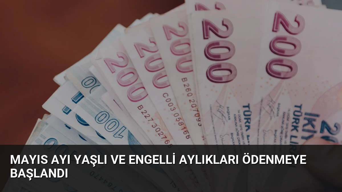Mayıs Ayı Yaşlı ve Engelli Aylıkları Ödenmeye Başlandı