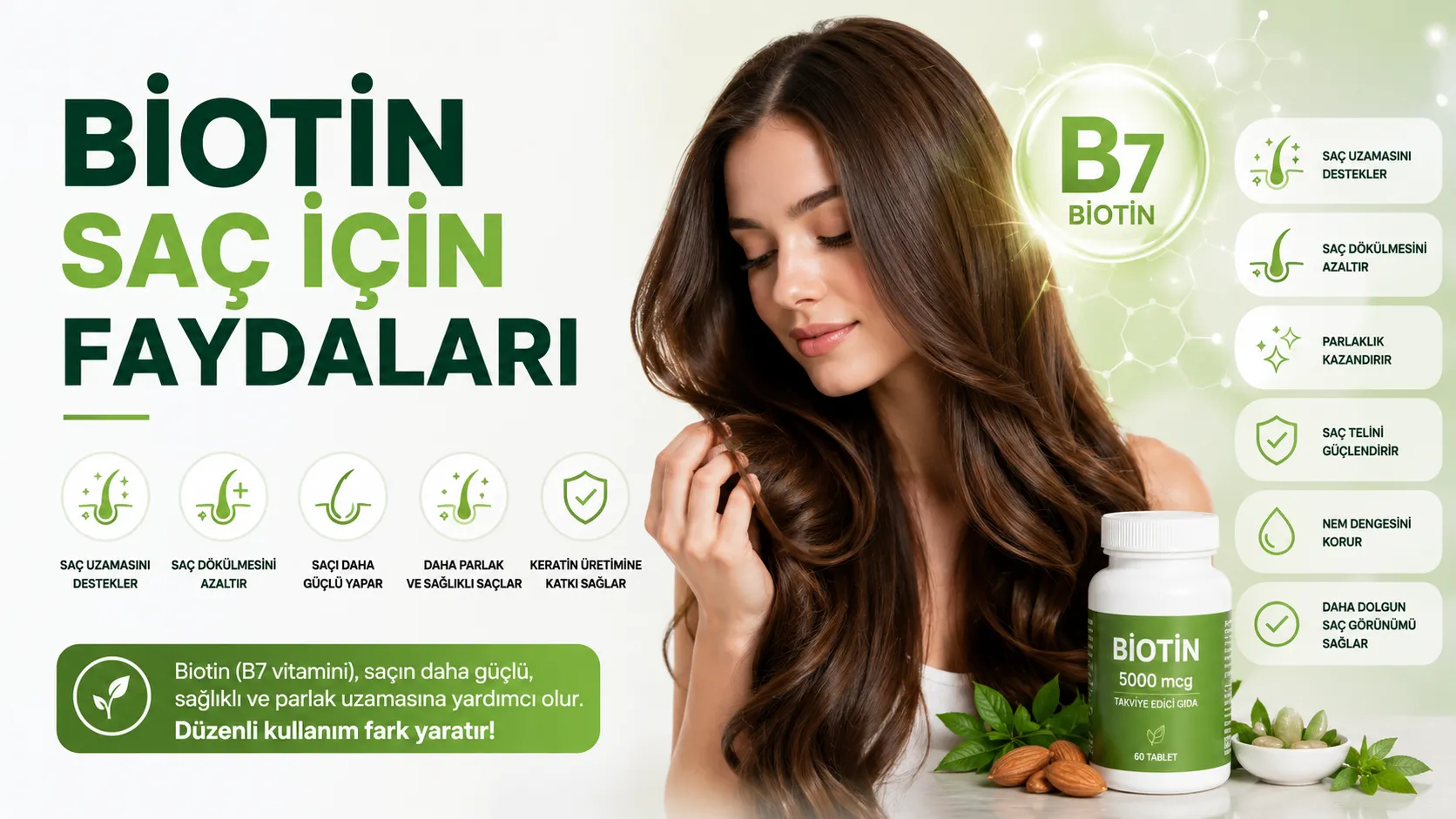 Biotin Saç İçin Faydaları