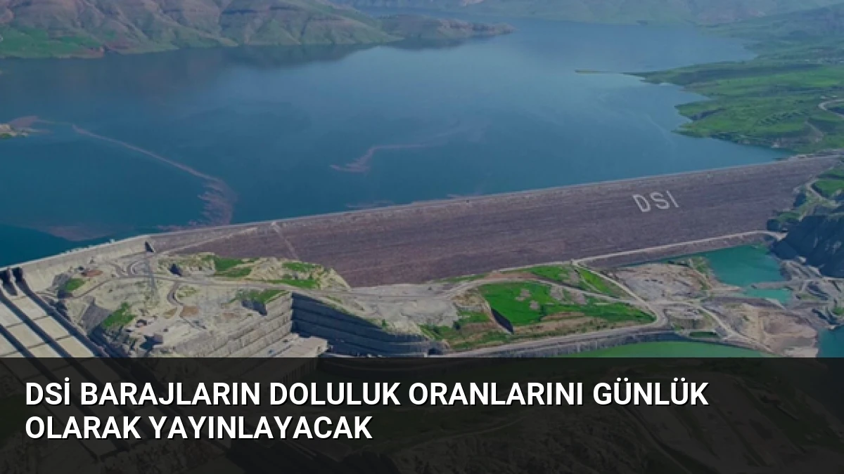 DSİ Barajların Doluluk Oranlarını Günlük Olarak Yayınlayacak