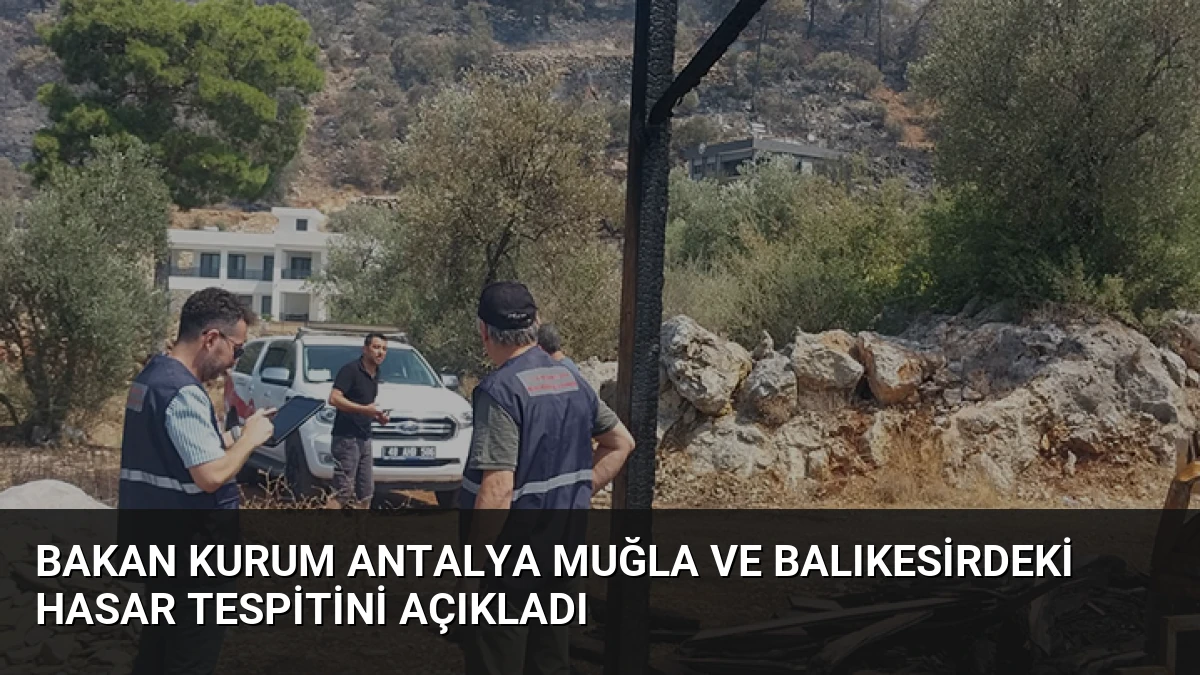 Bakan Kurum Antalya Muğla ve Balıkesirdeki Hasar Tespitini Açıkladı